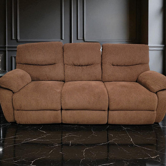 7233 Pecan Colored Recliner Sofa