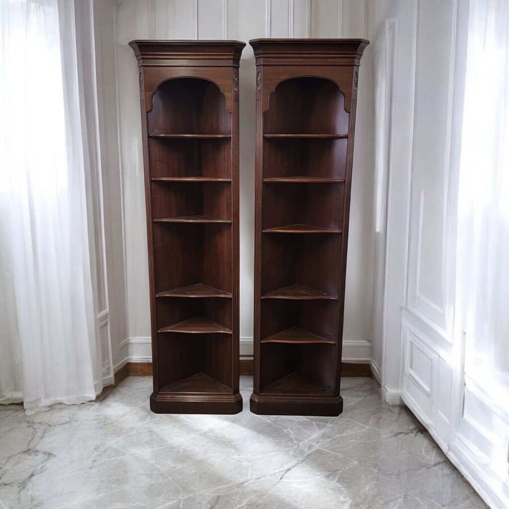 7237-7238 Ethan Allen 6 Tier Corner #Shelf Used * 2 - Dealer Shared