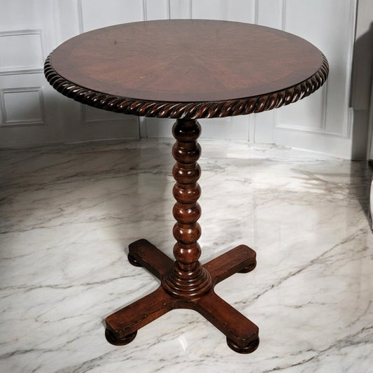 7242 Round Pedestal Wood Table Used ~ Furniture