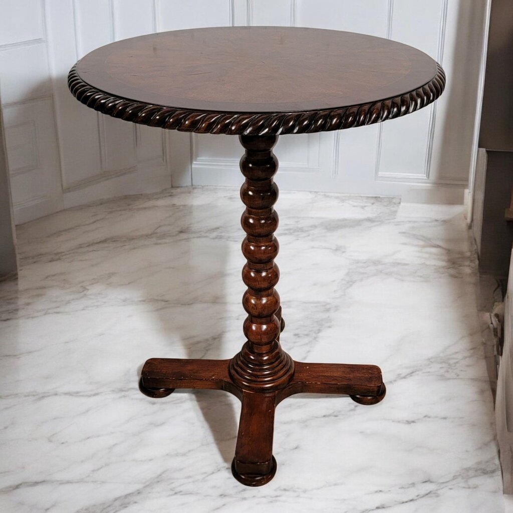 7242 Round Pedestal Wood Table ~ Furniture