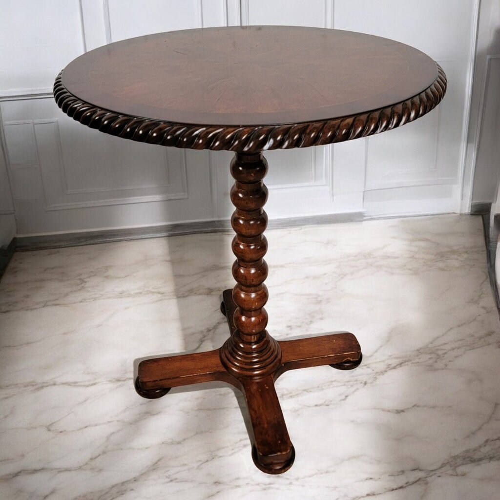 7242 Round Pedestal Wood Table ~ Furniture