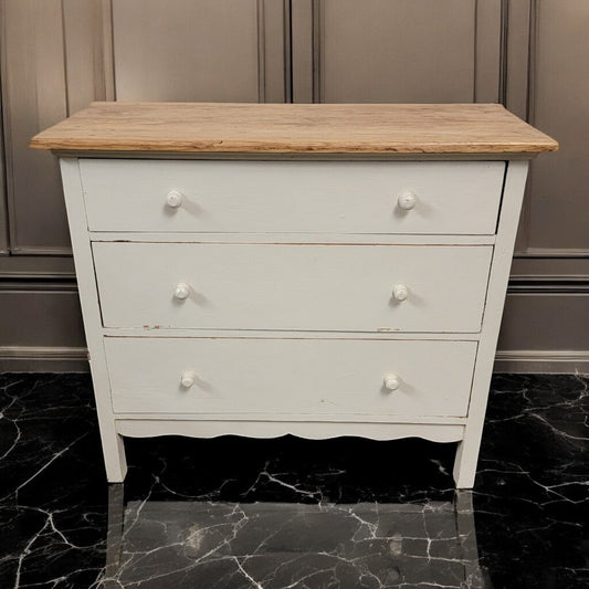 7246 Antique Farmhouse White 3 Drawer #Dresser Used ~ Furniture