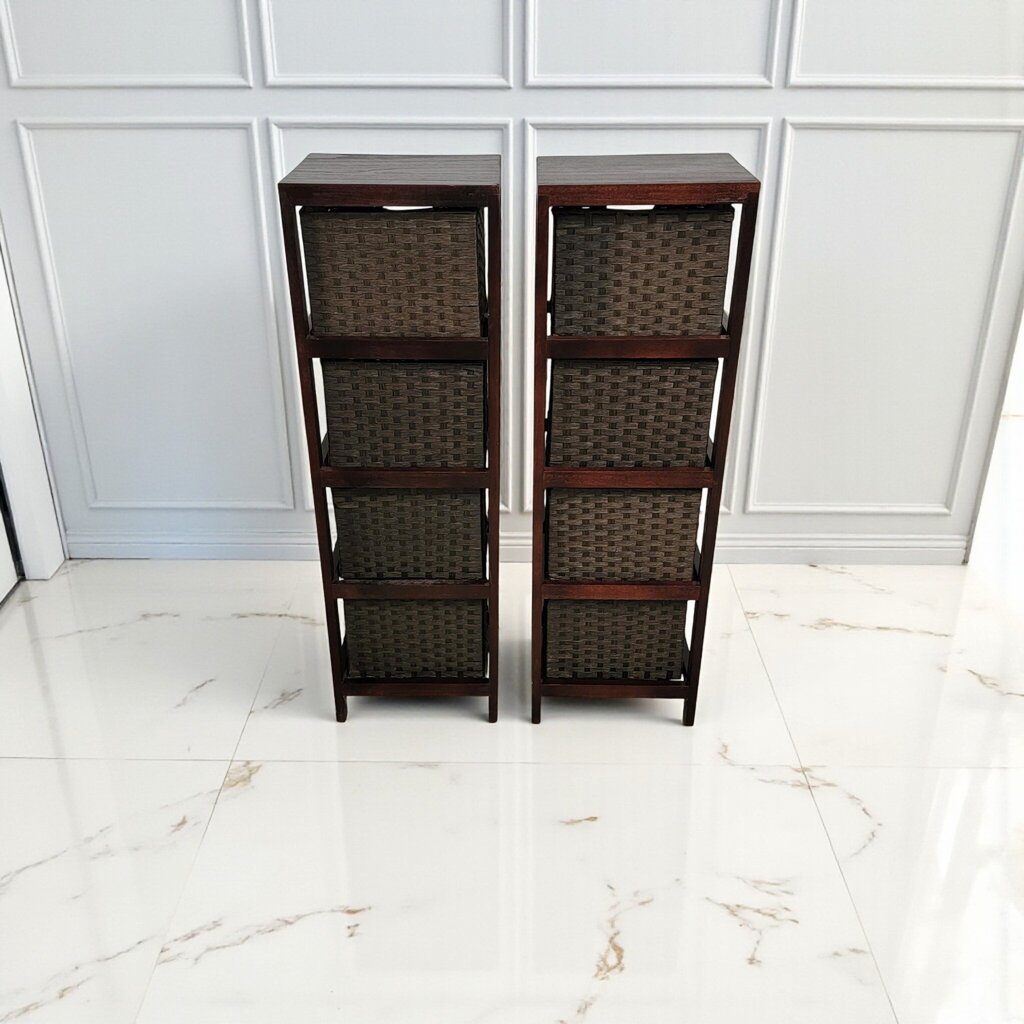 7247-7248 Wood Chest with 4 Basket Drawers ~ Furniture