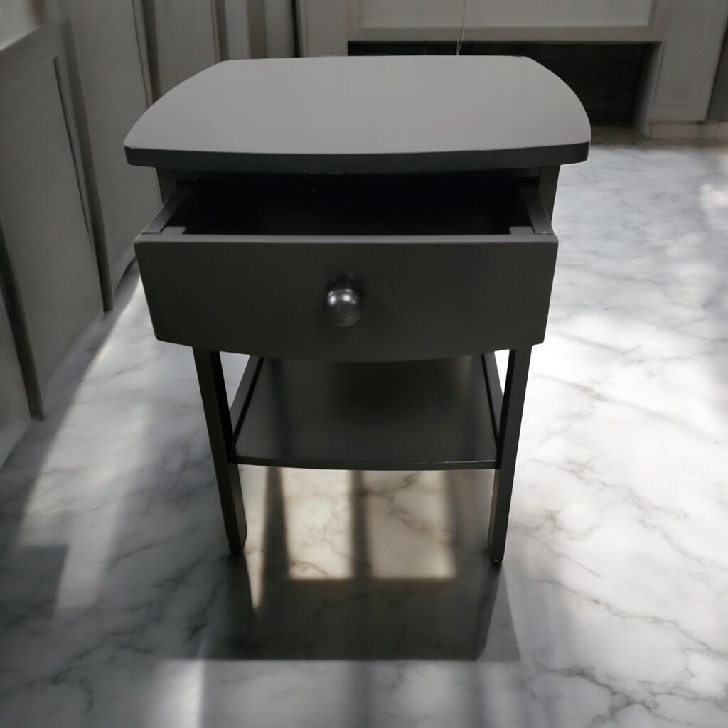 7251 Black 2 Tier Side Table with Drawer ~ Furniture