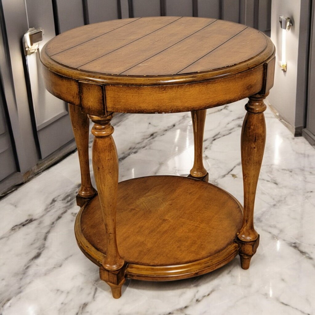 7255 Wormwood 2 Tier Round Accent Table ~ Furniture