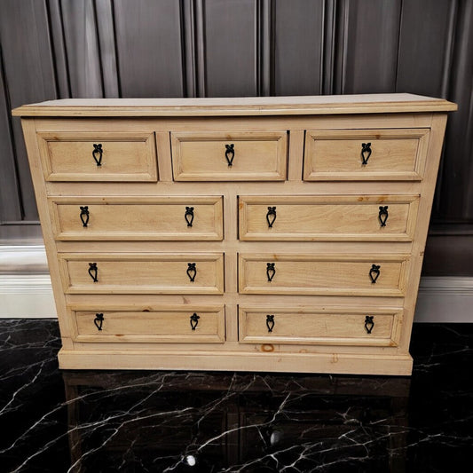 7257 9 Drawer Mexican Lightwood Mule Chest Used * 2 - Dealer Shared