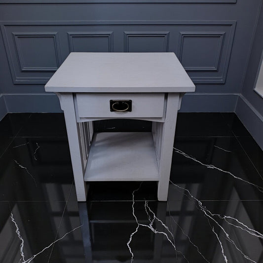 7267 Gray Nightstand with Drawer