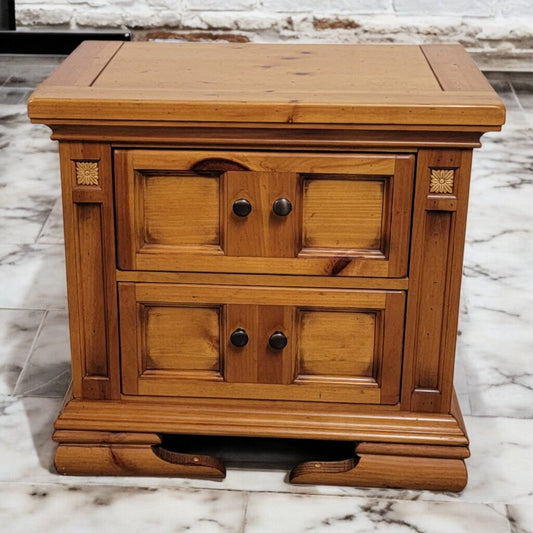 7286 Broyhill Pine 2 Drawer Nightstand Used ~ Furniture