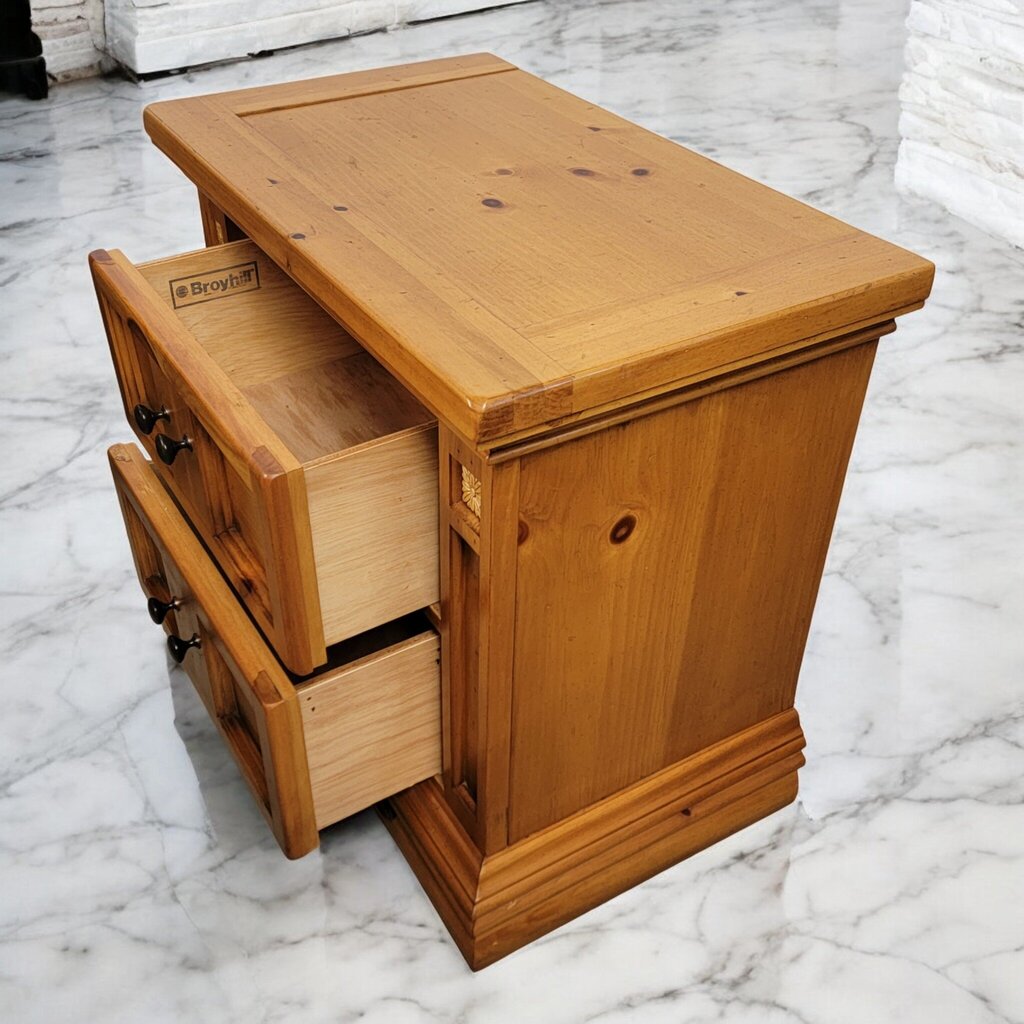 7286 Broyhill Pine 2 Drawer Nightstand ~ Furniture