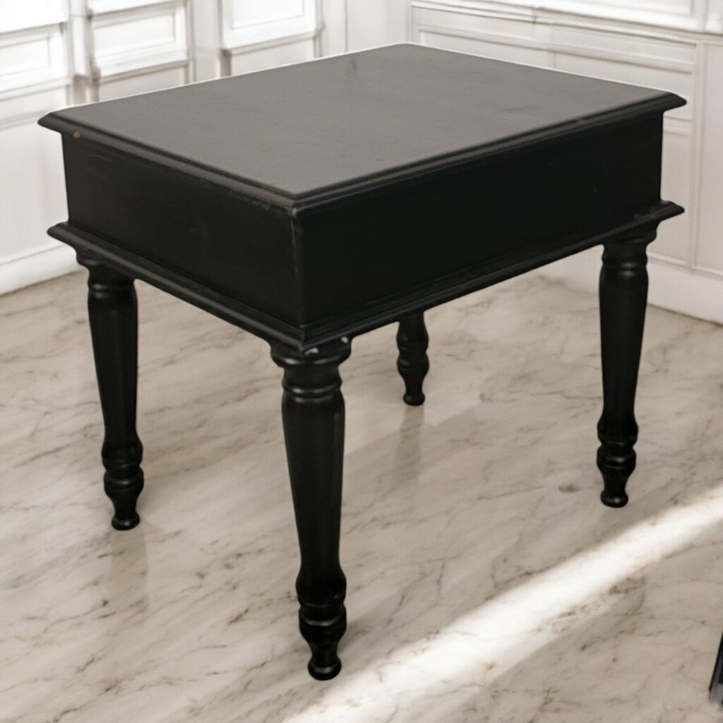 7288 Black Farmhouse Side Table ~ Furniture