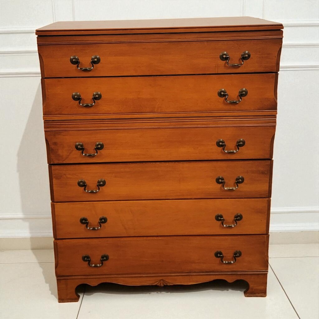7299 Cherry Stained 6 Drawer Colonial Chest ~ Furniture
