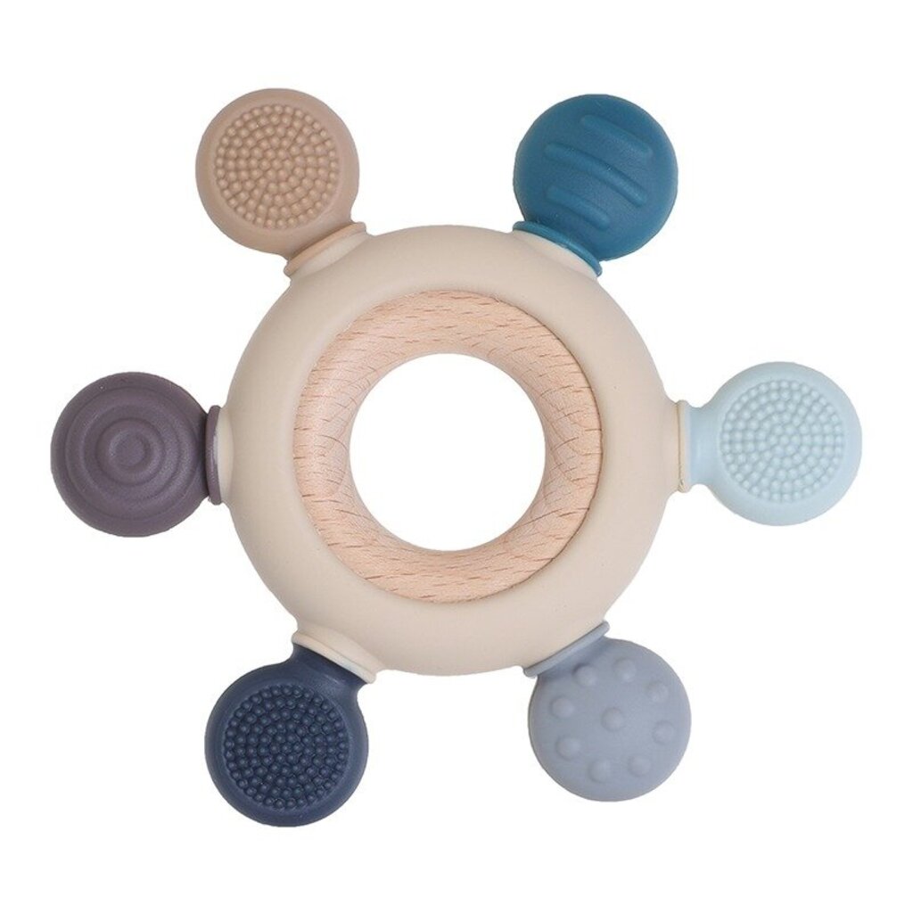 Silicone Wood Teether | Blue Blue New * Children's