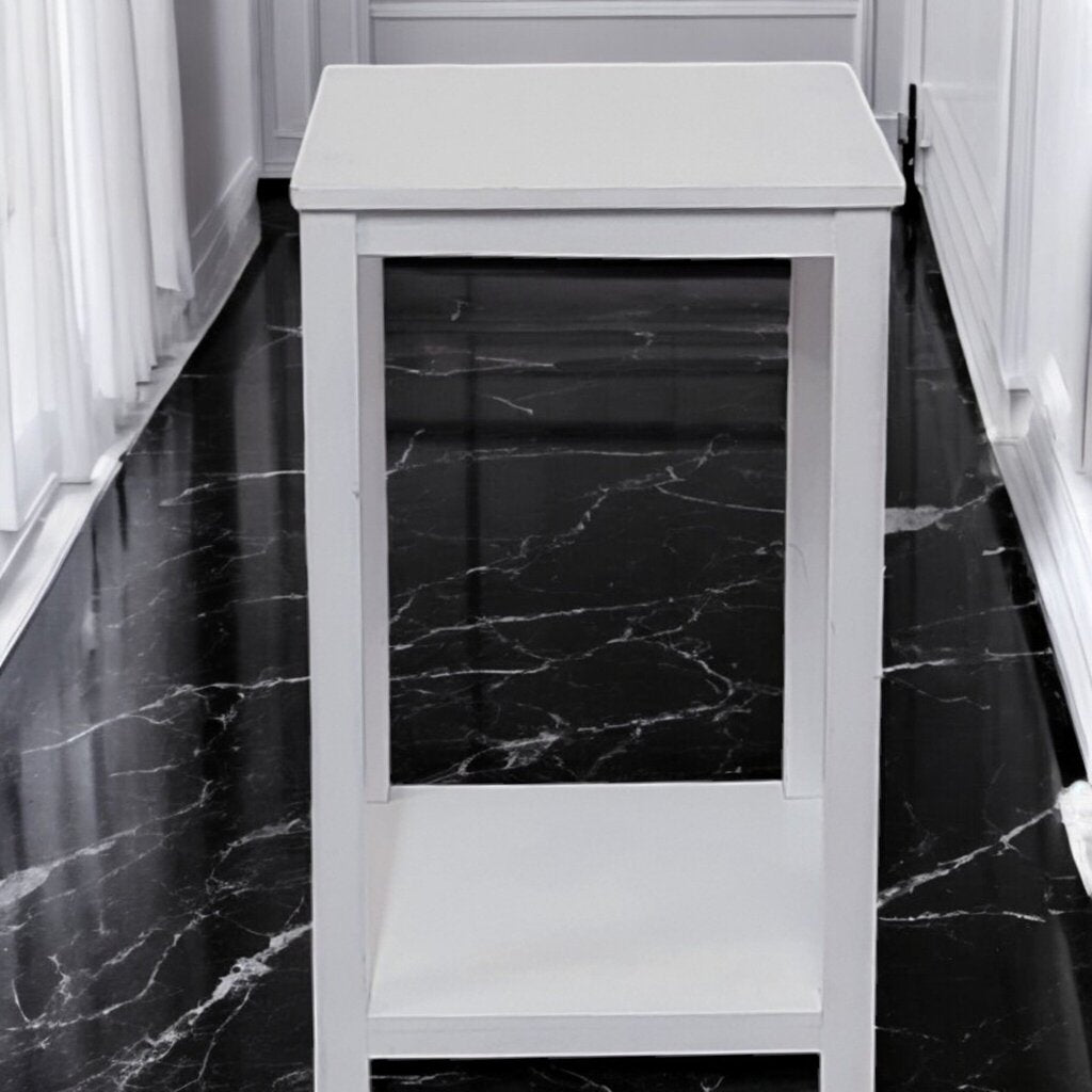 7317 White 2 Tier Accent #Table ~ Furniture