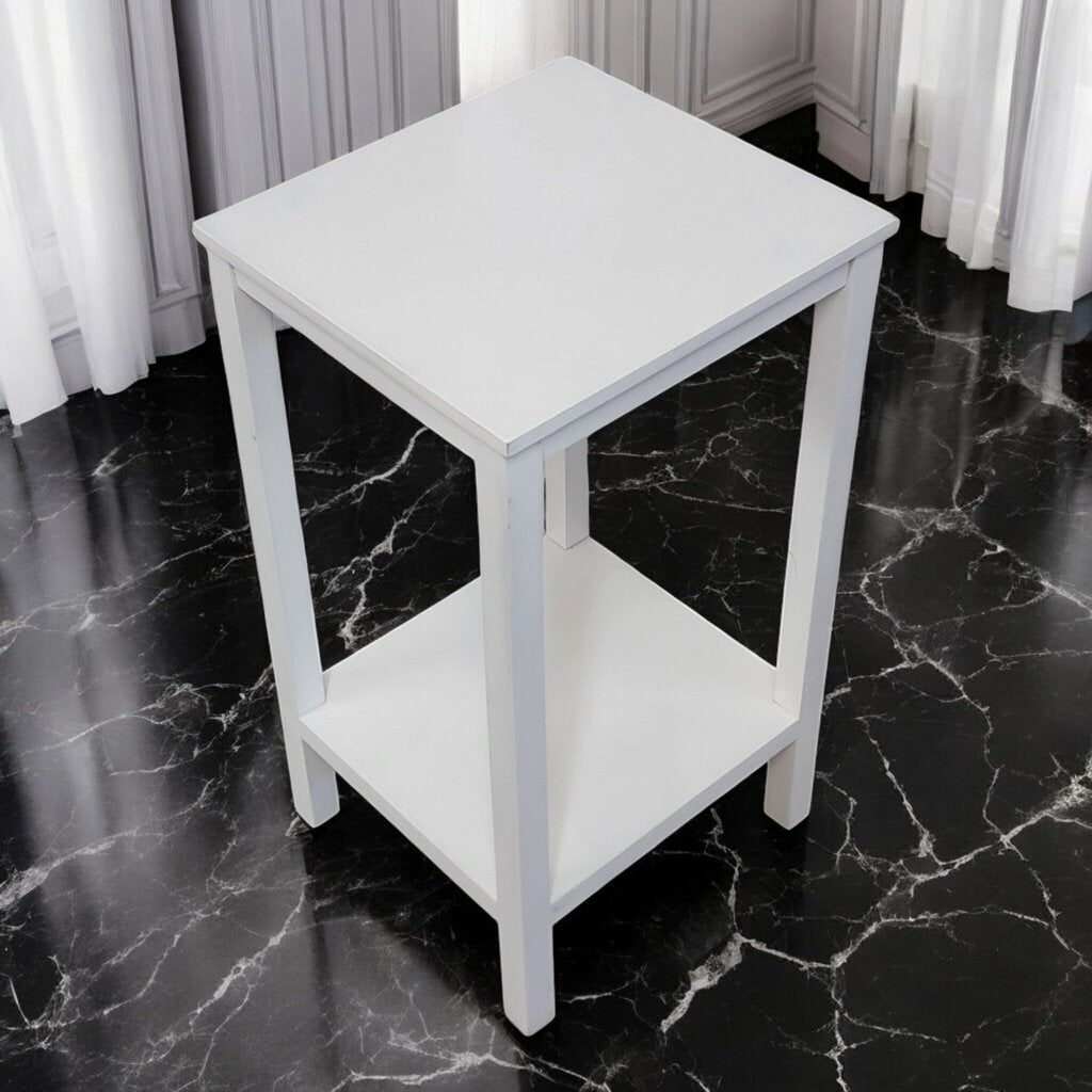 7317 White 2 Tier Accent #Table ~ Furniture