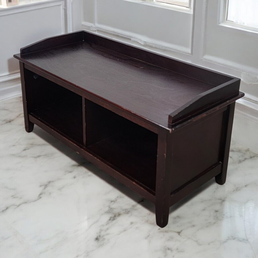 7318 Espresso Double Cubby #Bench Used ~ Furniture
