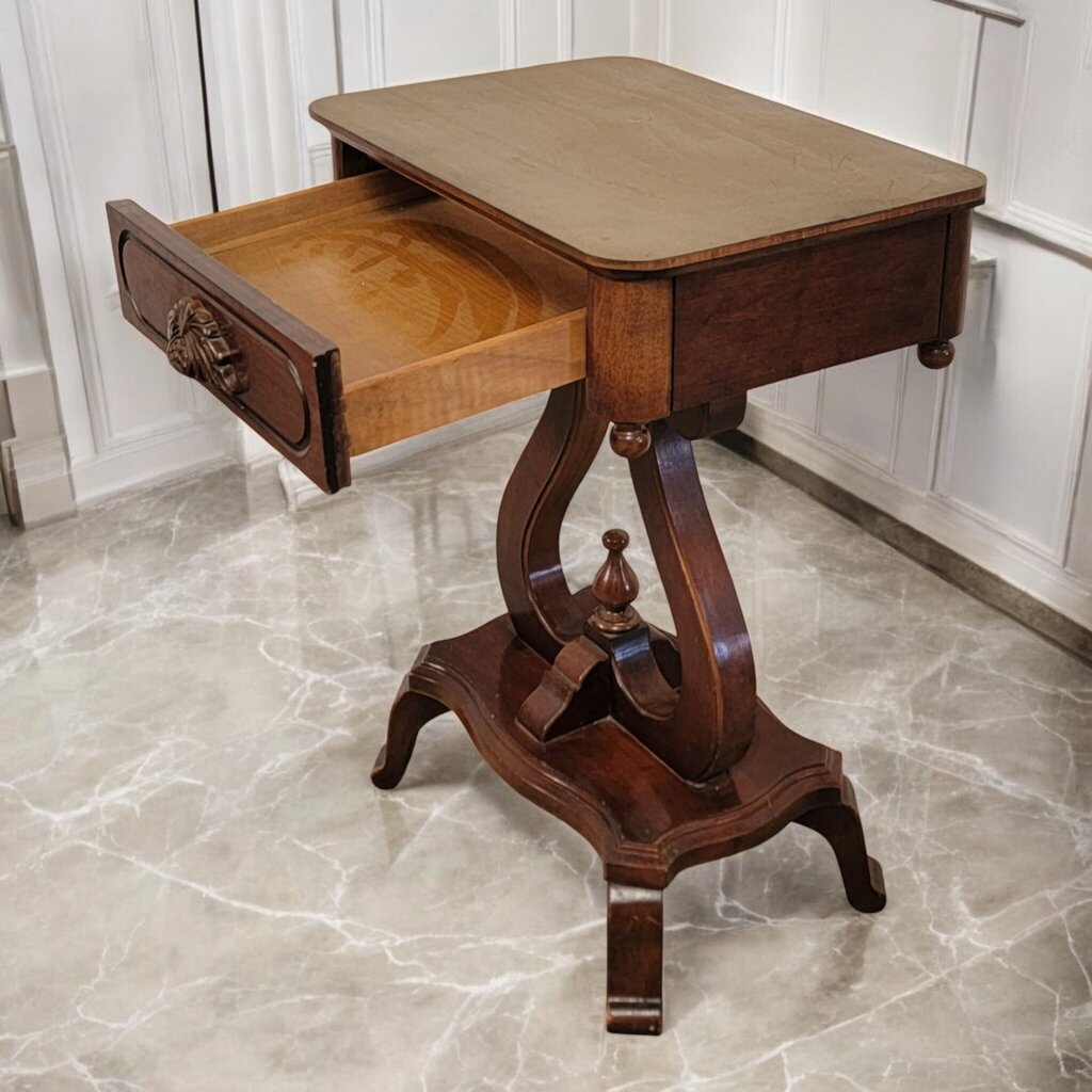 7321 Antique Chippendale Side #Table with Drawer ~ Furniture