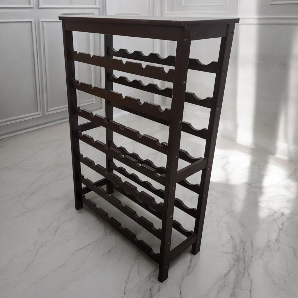 7325 Espresso Wine Rack Used ~ Furniture