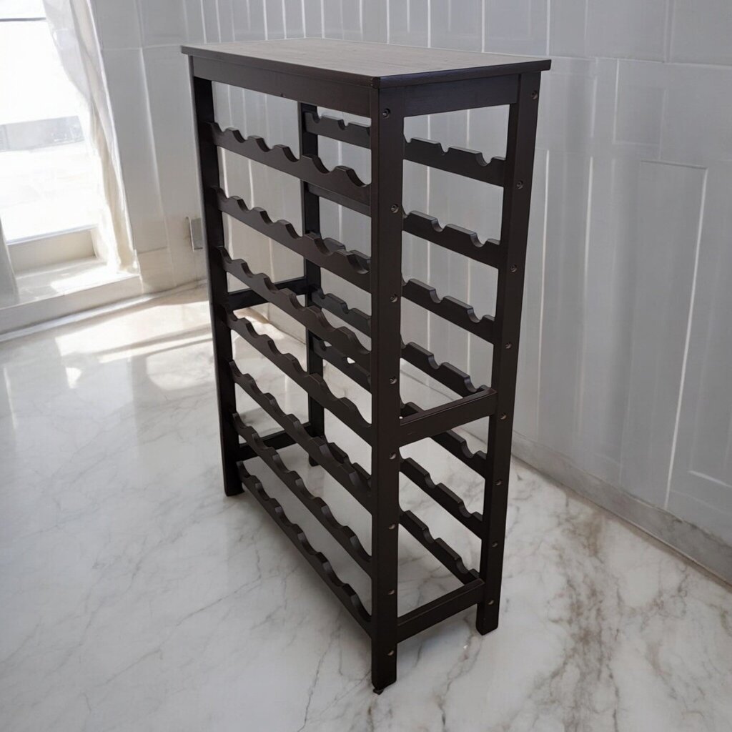 7325 Espresso Wine Rack ~ Furniture