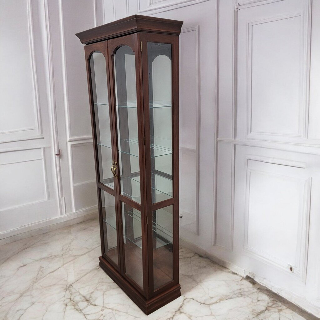 7335 Chery Wood 5 Glass Shelf Curio #Cabinet ~ Furniture
