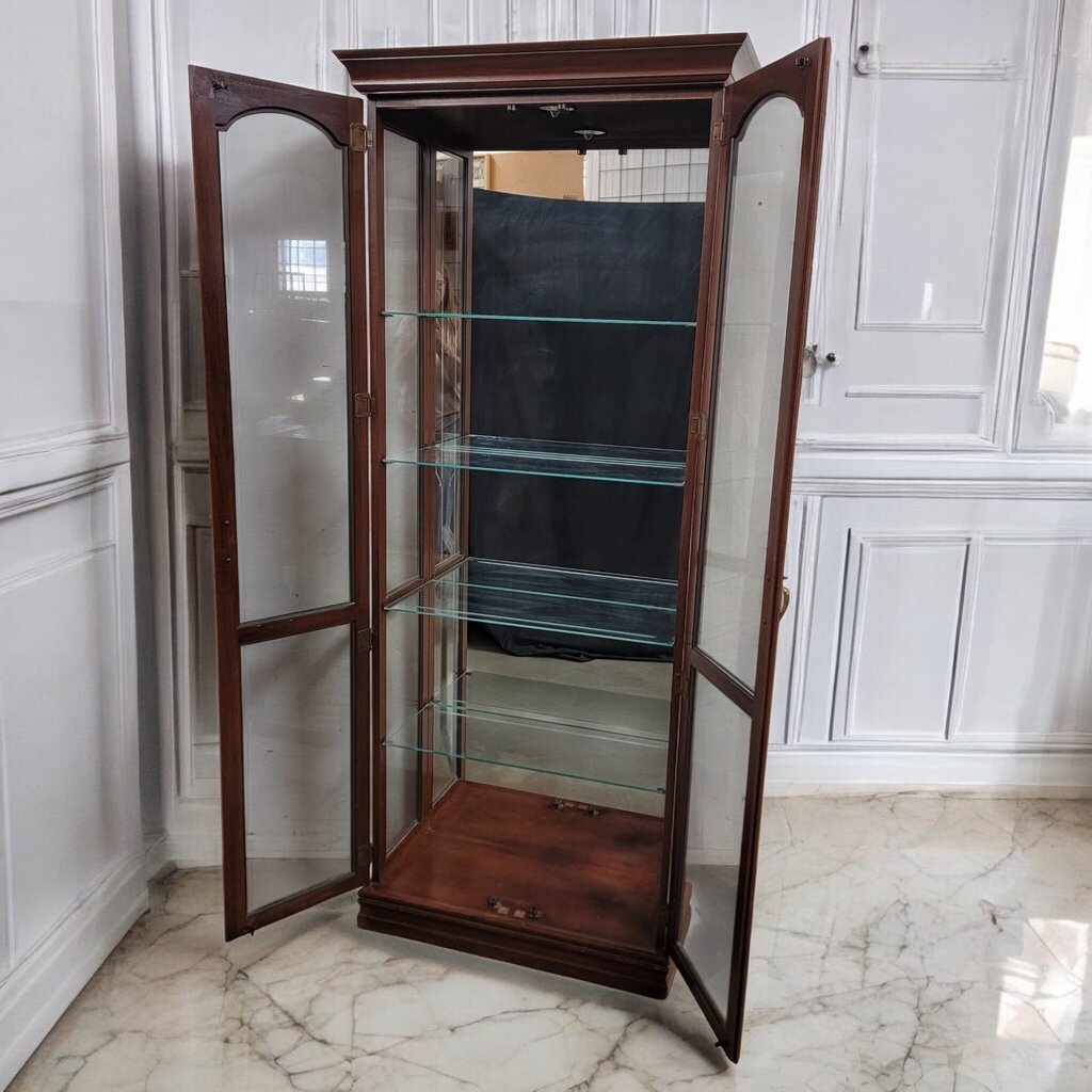 7335 Chery Wood 5 Glass Shelf Curio #Cabinet ~ Furniture