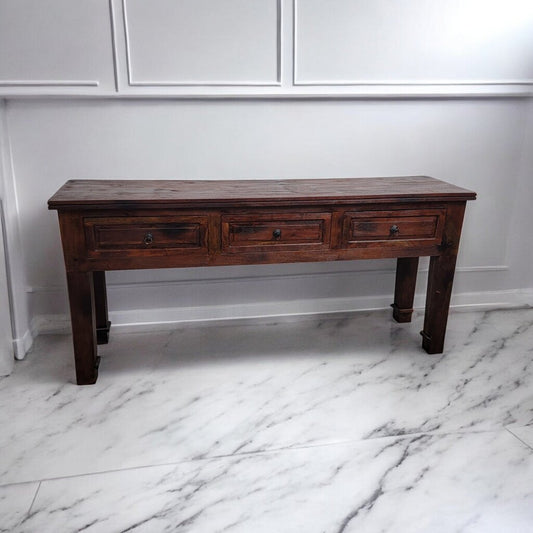 7336 Solid Wood 3 Drawer Mansion Style Sideboard/ Console Used * 2 - Dealer Shared