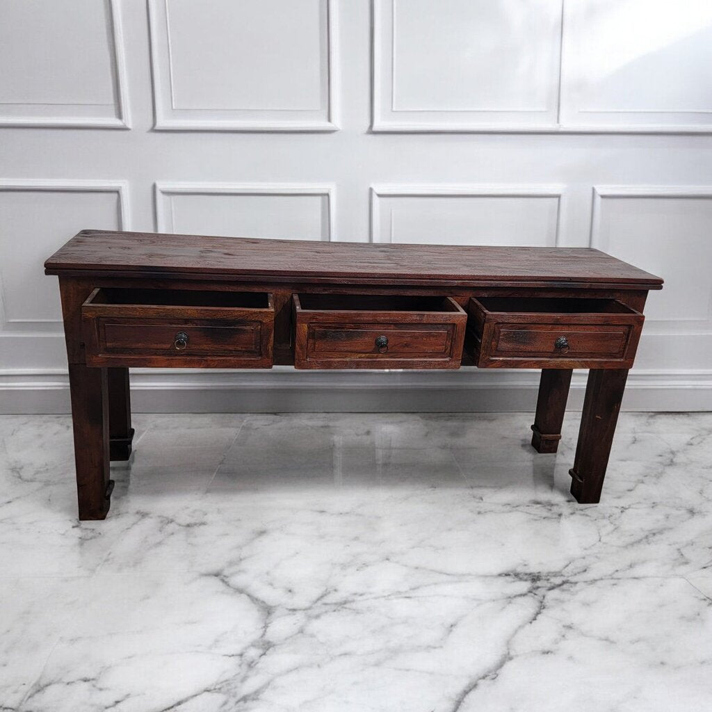 7336 Solid Wood 3 Drawer Mansion Style Sideboard/ Console * 2 - Dealer Shared