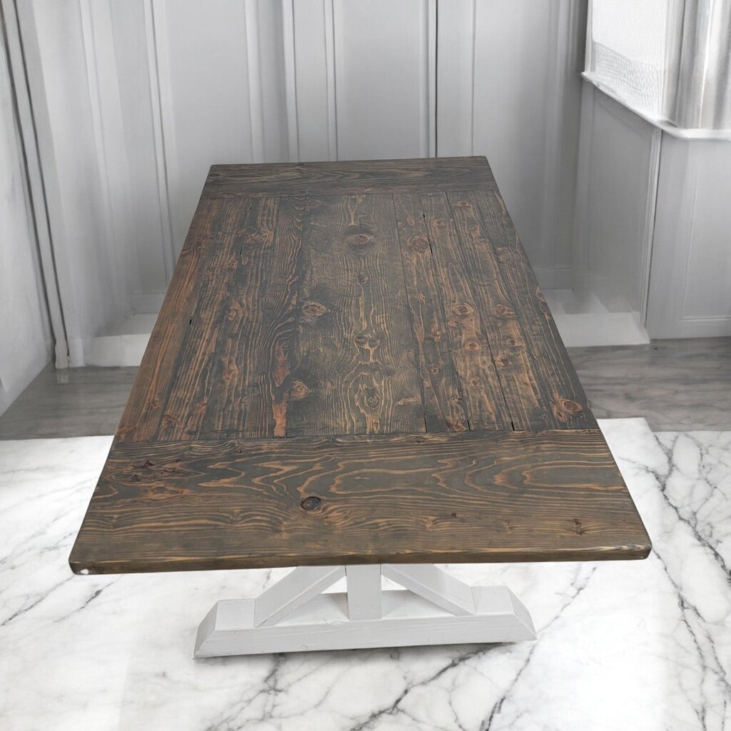 7337 Solid Wood Farmhouse Dining Table ~ Furniture