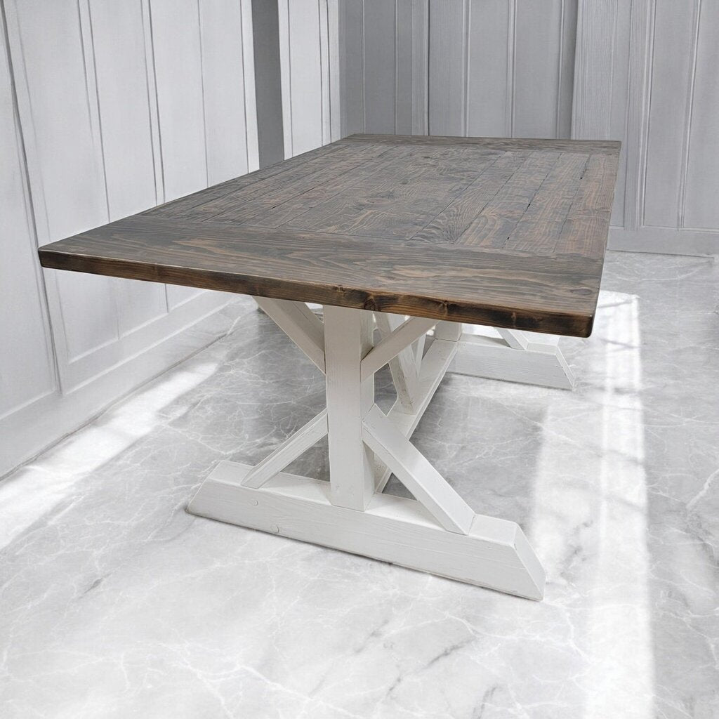 7337 Solid Wood Farmhouse Dining Table ~ Furniture