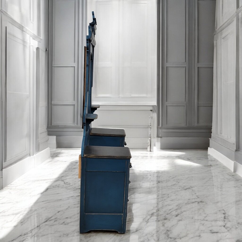 7338 Midnight Blue Finished Wood #Vanity with 4 Drawers ~ Furniture