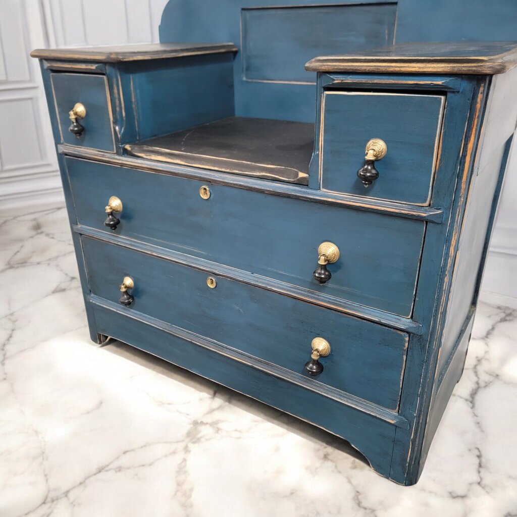 7338 Midnight Blue Finished Wood #Vanity with 4 Drawers ~ Furniture