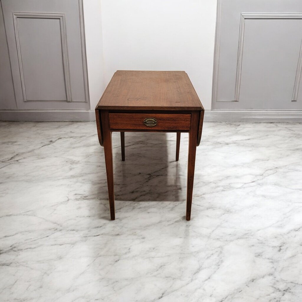 7339 Vintage Solid Wood Drop Leaf #Table with Drawer ~ Furniture