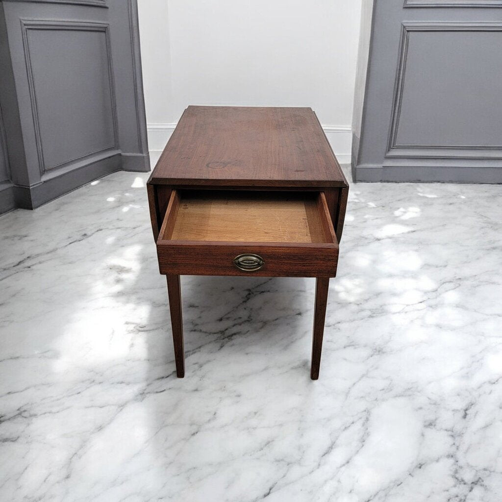 7339 Vintage Solid Wood Drop Leaf #Table with Drawer ~ Furniture