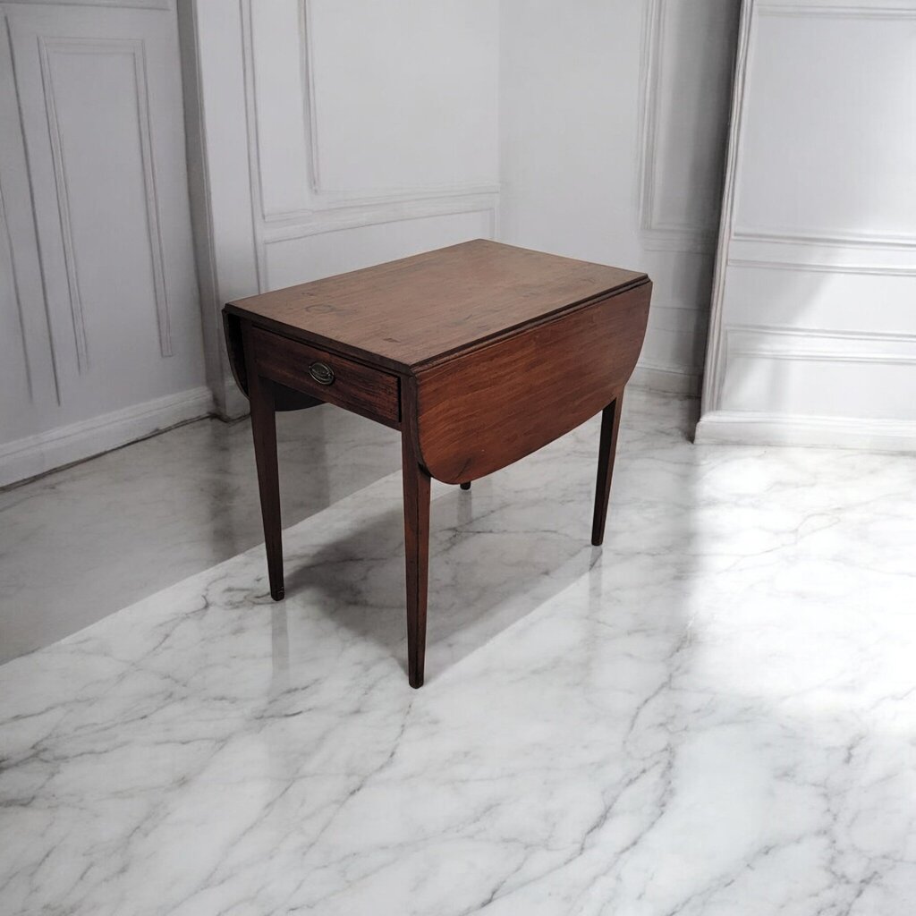 7339 Vintage Solid Wood Drop Leaf #Table with Drawer ~ Furniture