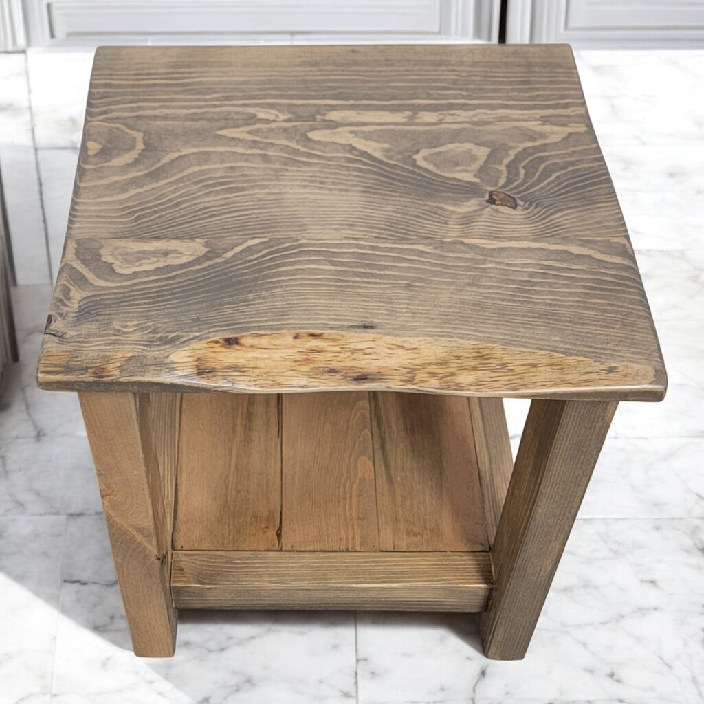 7344 Handcrafted Solid Wood Rustic End #Table ~ Furniture