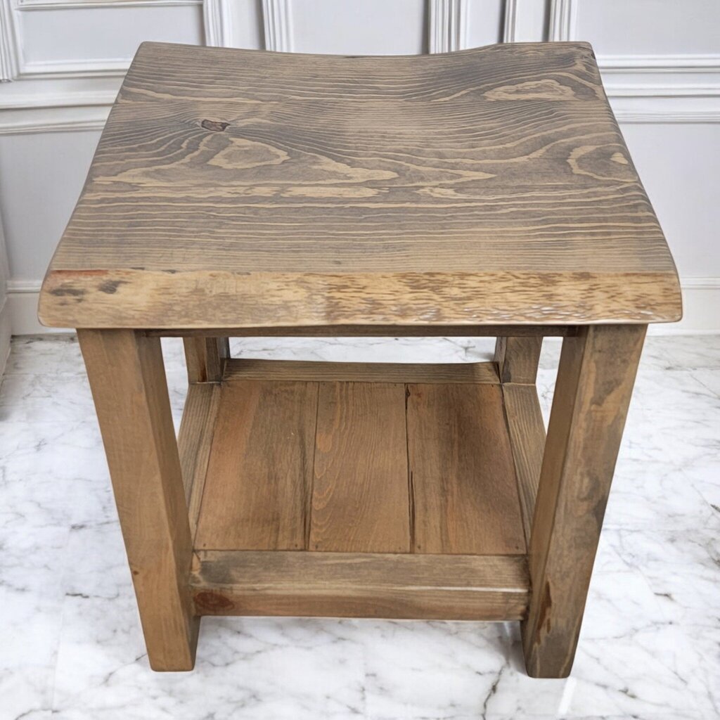 7344 Handcrafted Solid Wood Rustic End #Table ~ Furniture