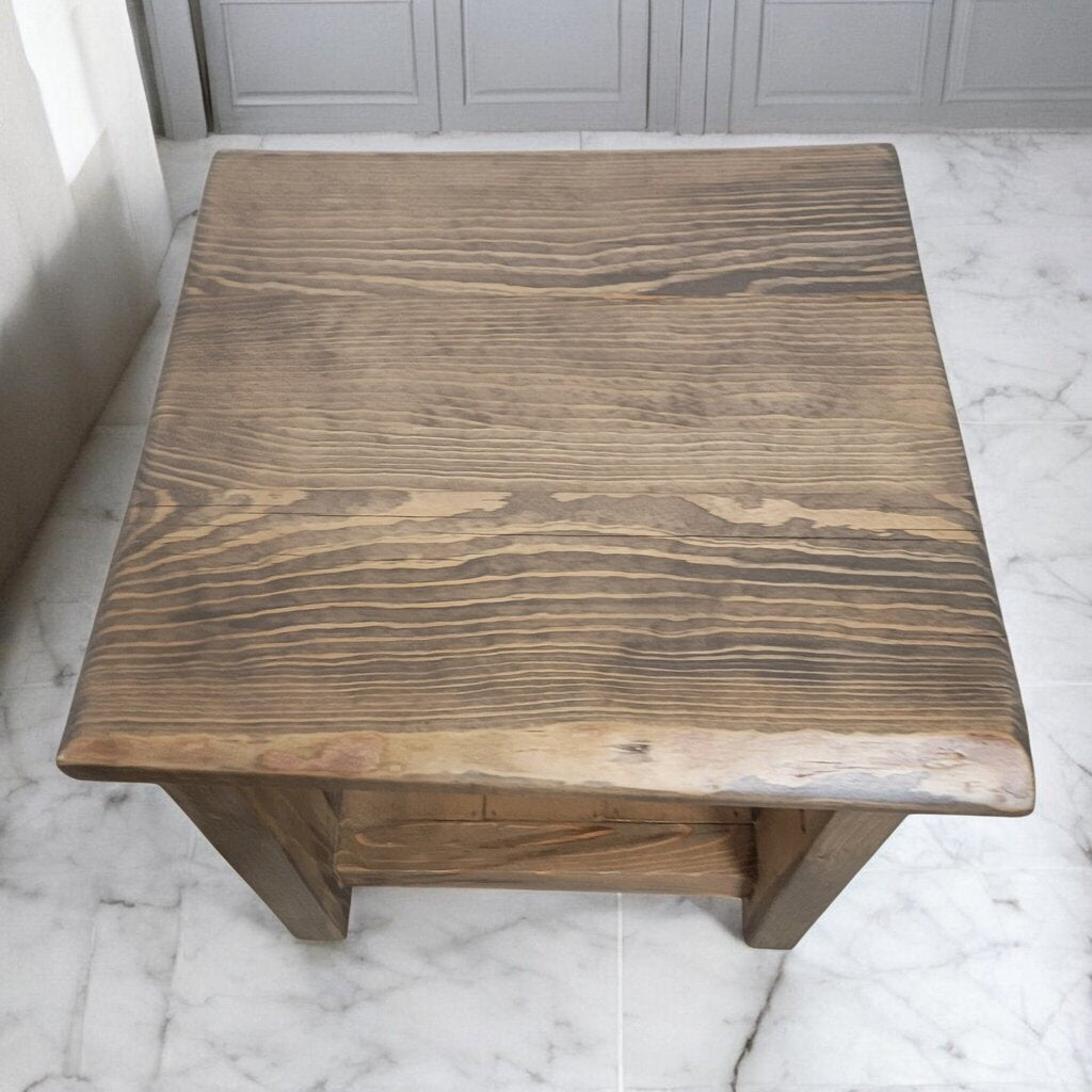 7345 Handcrafted Solid Wood Rustic End #Table ~ Furniture