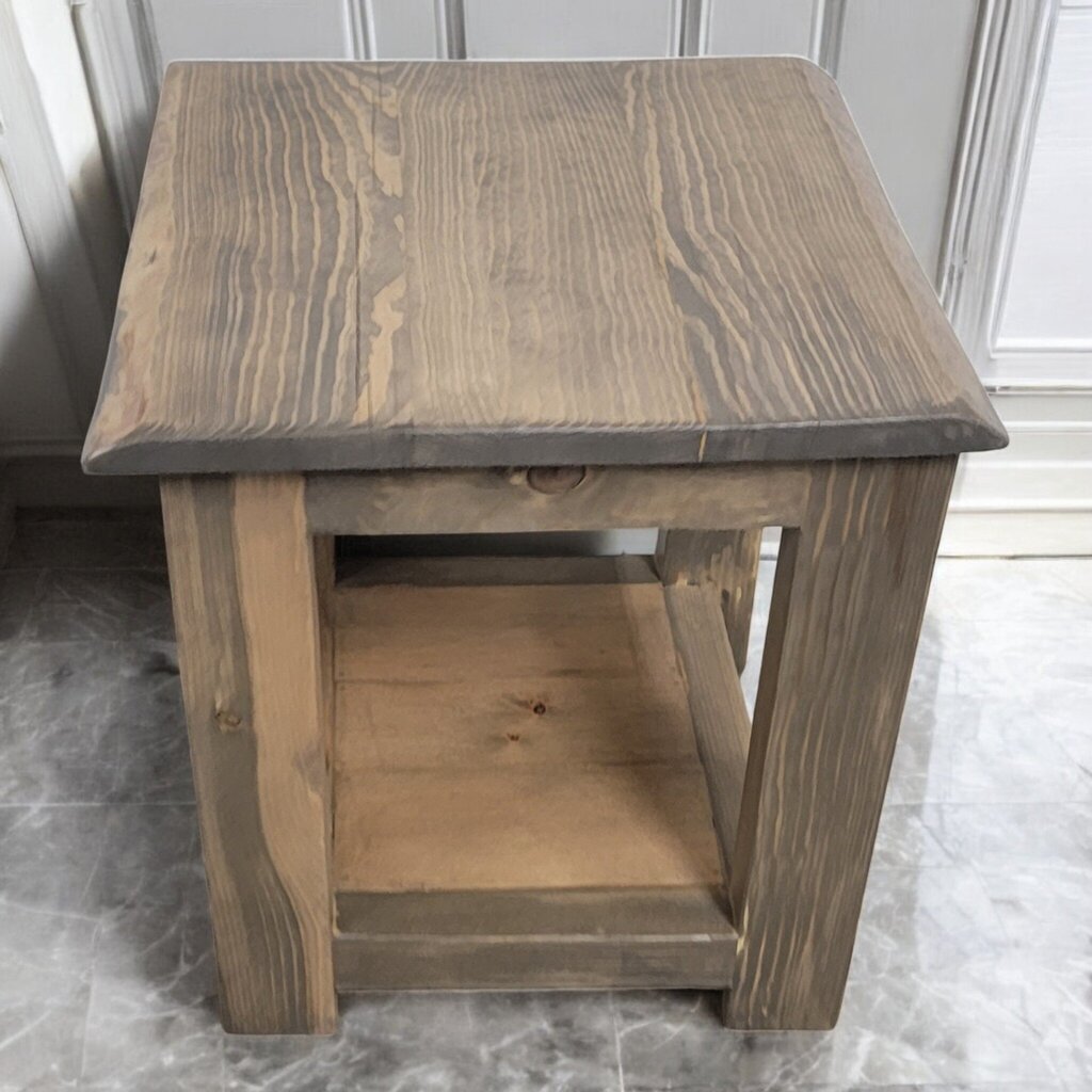 7345 Handcrafted Solid Wood Rustic End #Table ~ Furniture