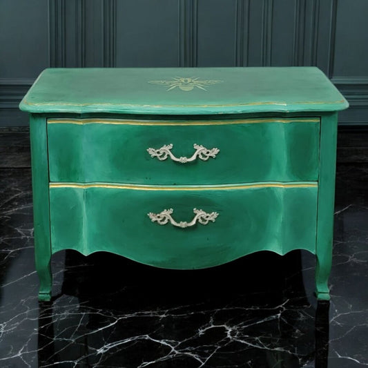 7355 Shamrock Green 2 Drawer French Provincial #Chest Used ~ Furniture