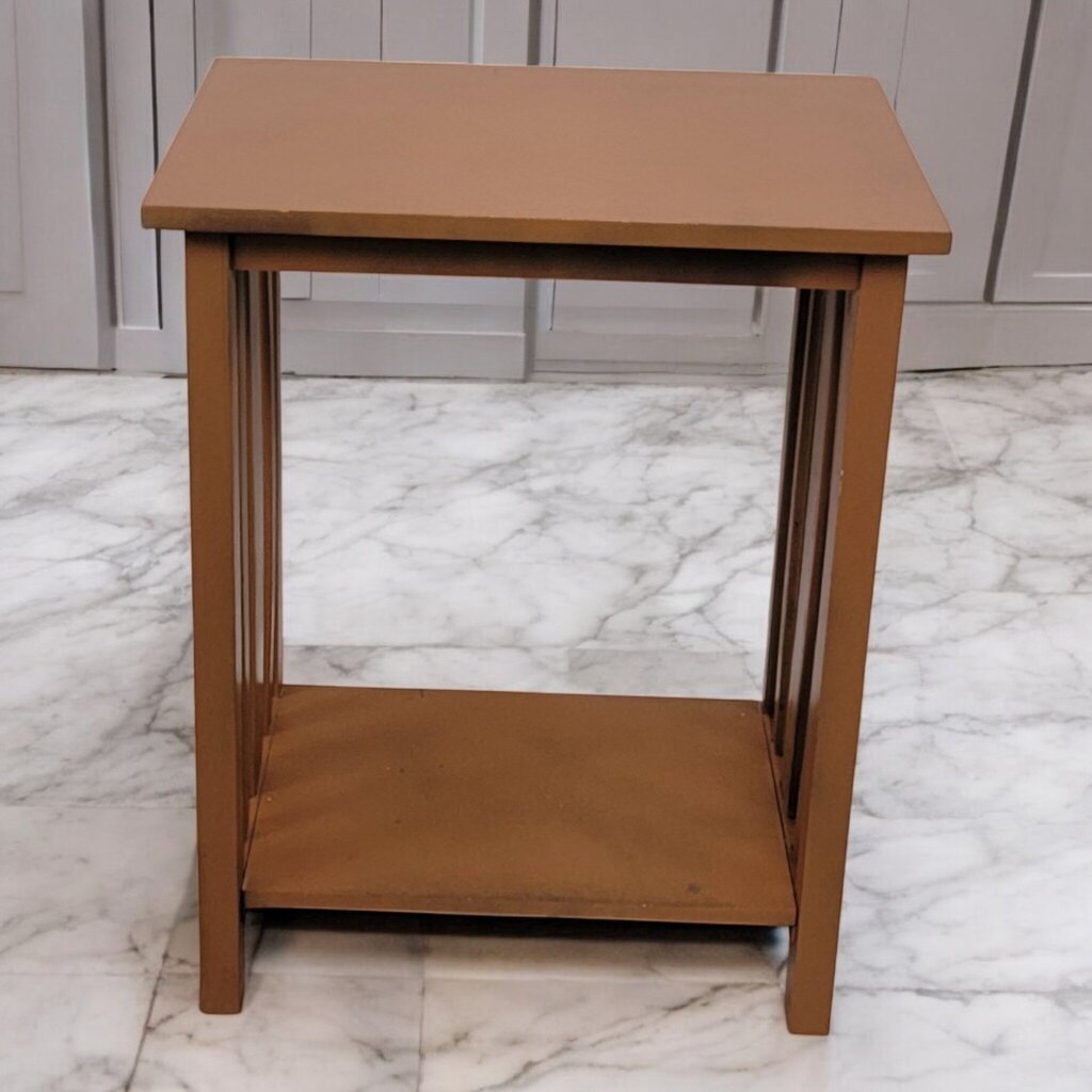 7363 Caramel Mission Style 2 Tier Side Table ~ Furniture