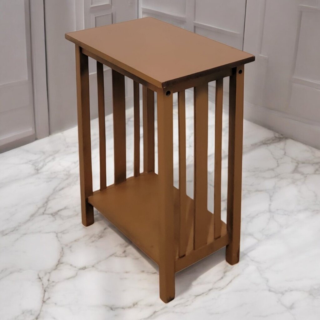 7363 Caramel Mission Style 2 Tier Side Table ~ Furniture