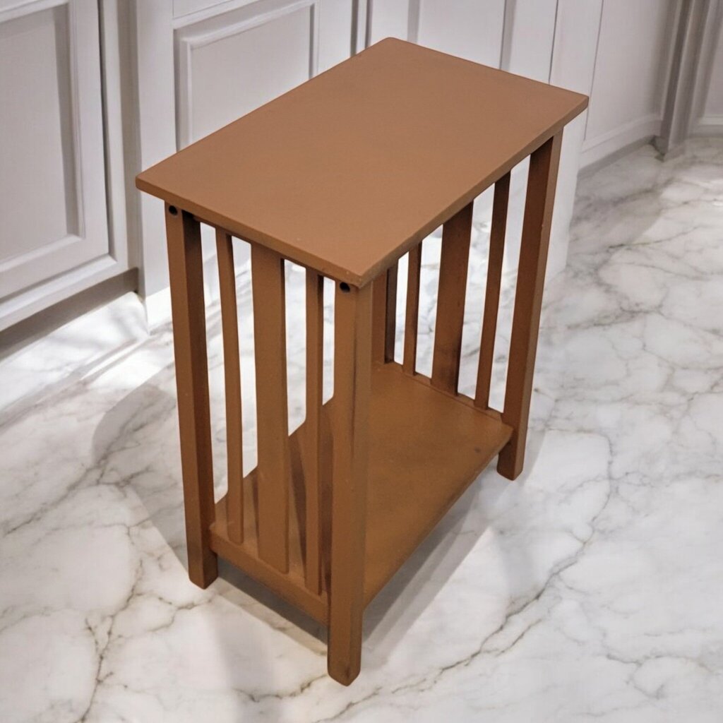 7363 Caramel Mission Style 2 Tier Side Table ~ Furniture