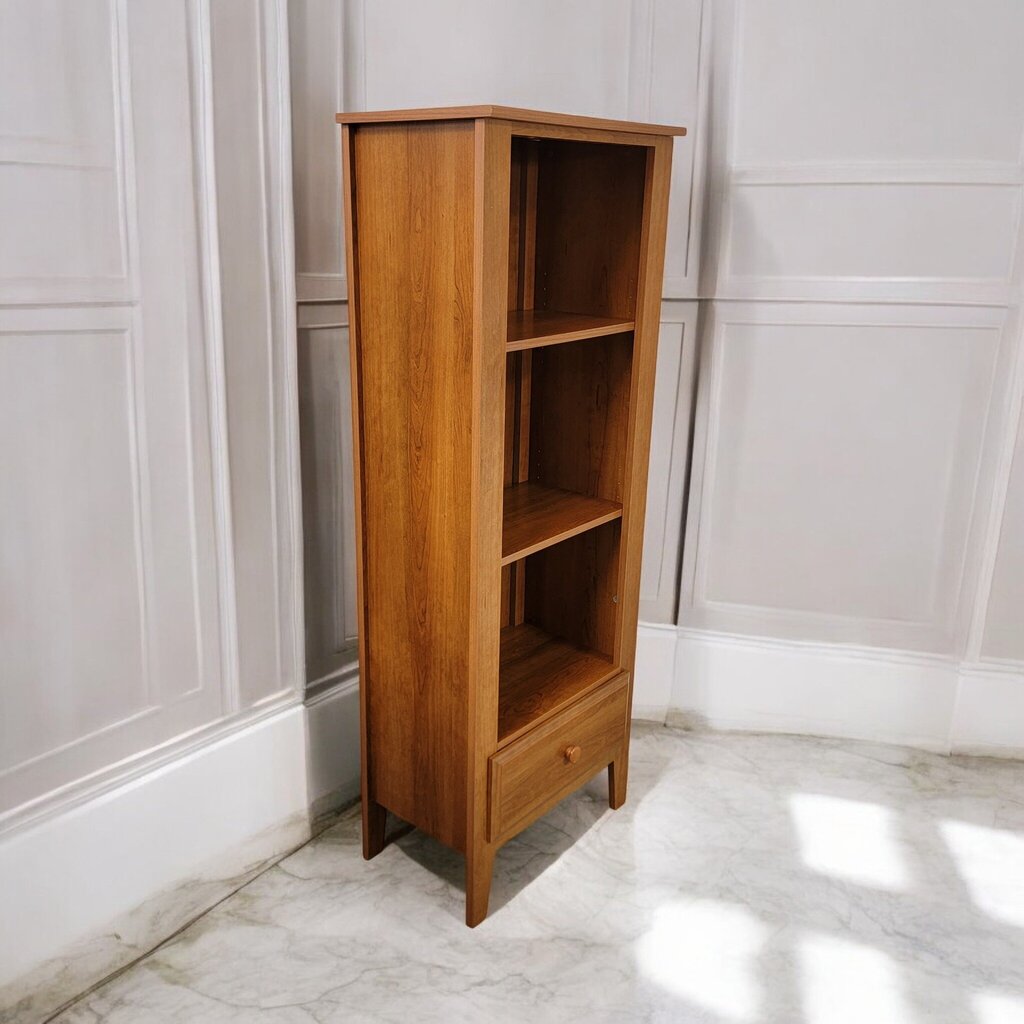 7373 Narrow 3 Shelf Bookcase with Drawer ~ Furniture