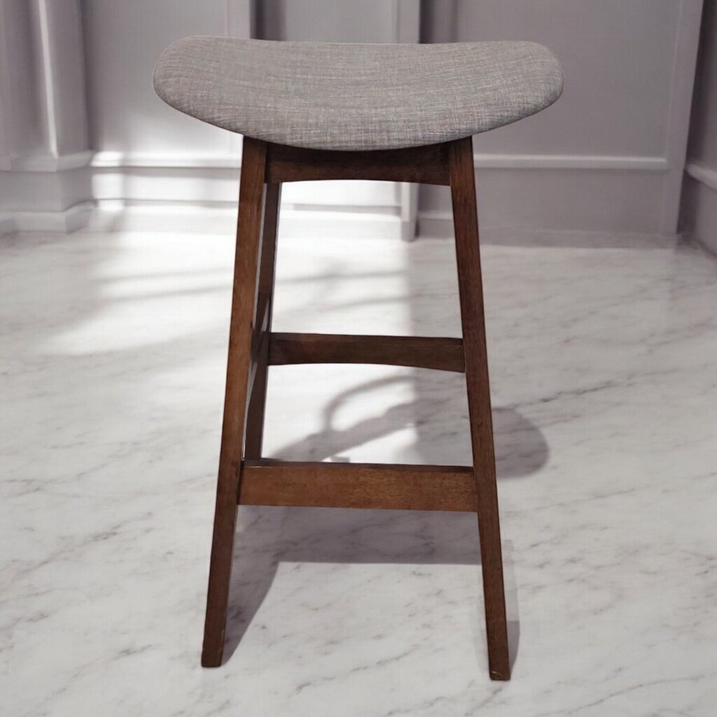 7377 Modern Gray Upholstered Barstool Used ~ Furniture