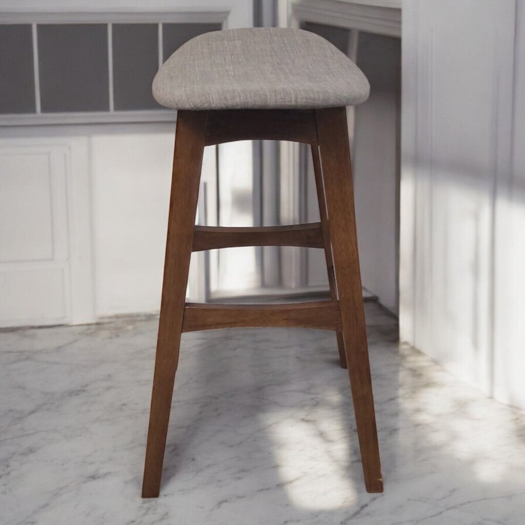 7377 Modern Gray Upholstered Barstool ~ Furniture