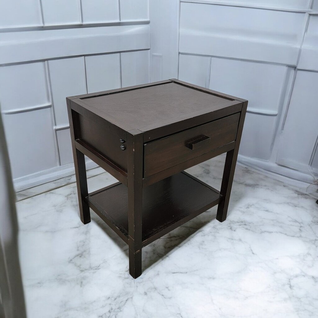 7379 Dark 2 Tier Nightstand with Drawer ~ Furniture