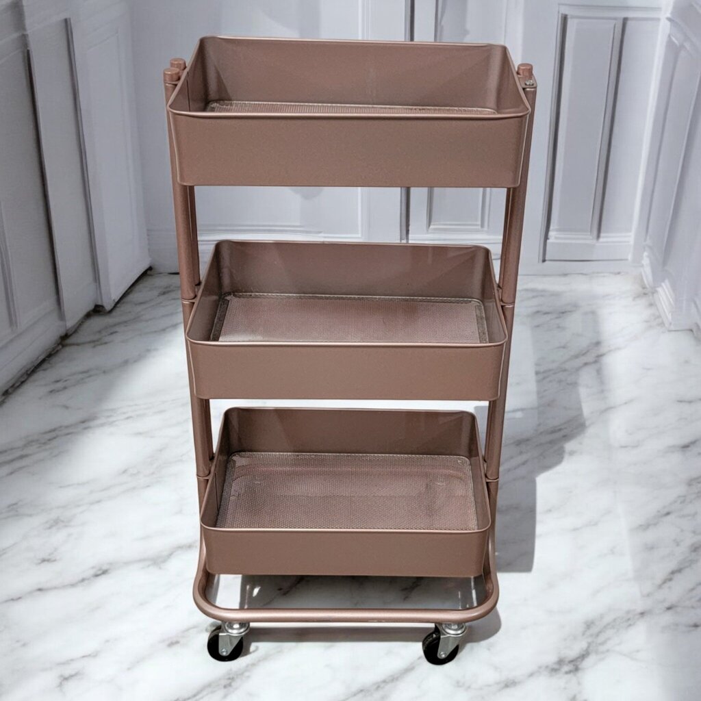 7381 3 Tier Metal Rolling Cart ~ Furniture