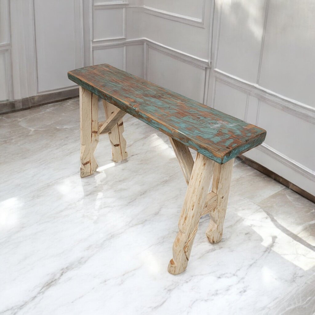7386 Rustic Mexican Handpainted Console Table ~ Furniture