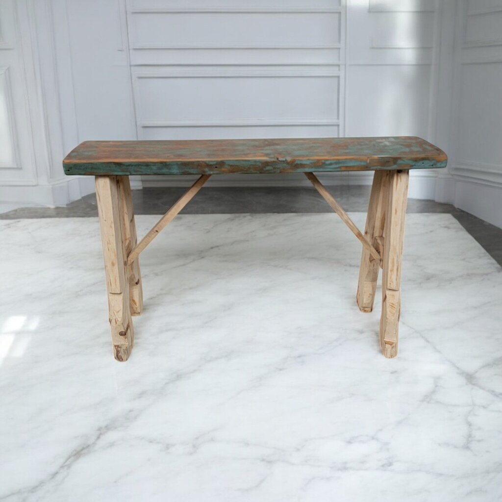 7386 Rustic Mexican Handpainted Console Table ~ Furniture