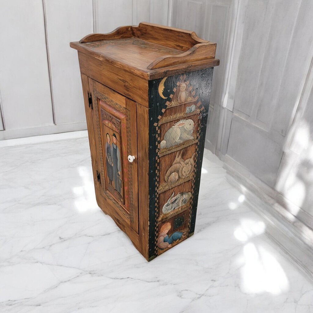 7387 Plum Hill Painted Wood Cabinet ~ Furniture