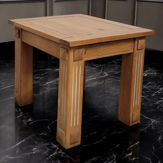 7394 Knotty Pine Fluted Side Table Used ~ Furniture